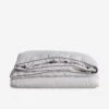 European Flax Piped Linen Duvet Cover By Cultiver