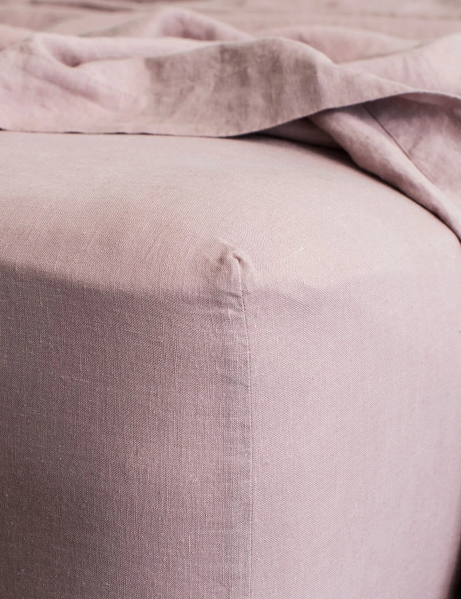 European Flax Linen Fitted Sheet by Cultiver