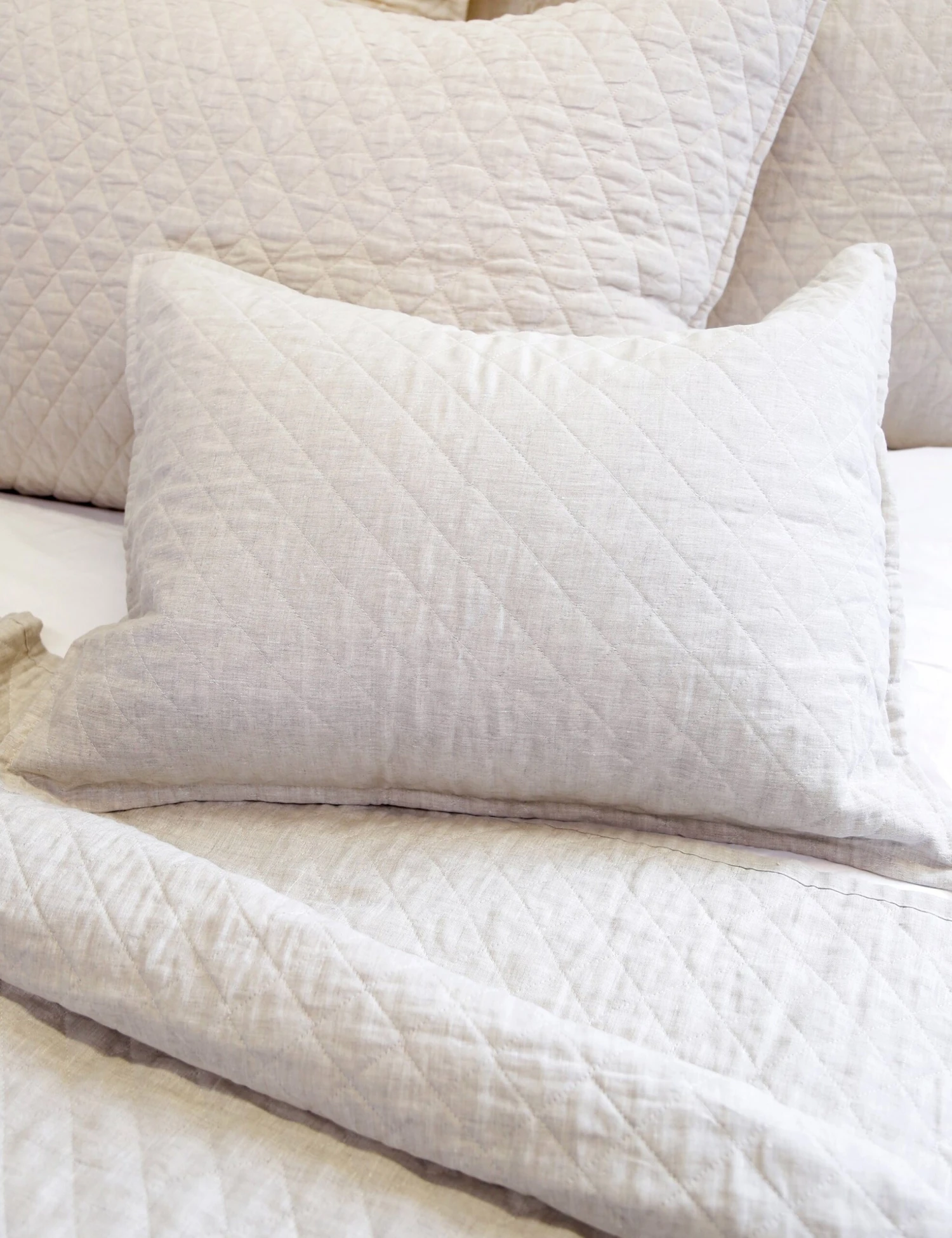 Hampton Quilted Pillow by Pom Pom at Home